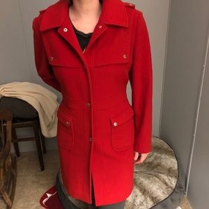 Red Michael Kors peacoat